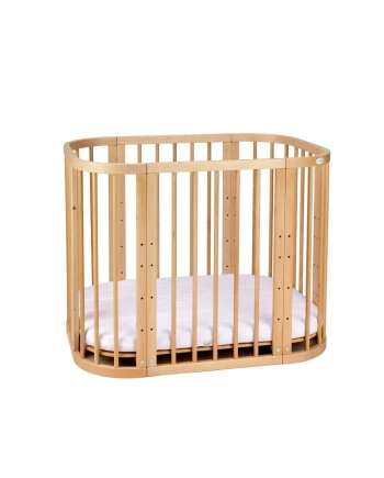 5in1 Babybett mit Matratze und Wiege - Natural