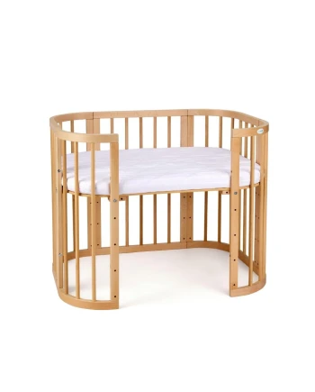 5in1 Babybett mit Matratze und Wiege - Natural