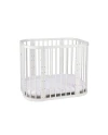 Weißes 5-in-1-Babybett mit Wiege | Waldin