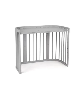 5in1 Babybett mit Matratze und Wiege - grau | Waldin