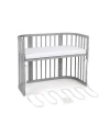 5in1 Babybett mit Matratze und Wiege - grau | Waldin