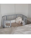 5in1 Babybett mit Matratze und Wiege - grau | Waldin
