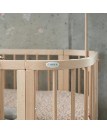 5in1 Babybett mit Matratze und Wiege - Natural