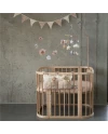5in1 Babybett mit Matratze und Wiege - Natural