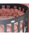 Ovales 7in1 Babybett mit Matratze -  Grafit