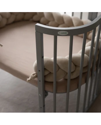 Spannbettlaken aus Baumwolle 93x65 für 5in1 Babybett – Waldin