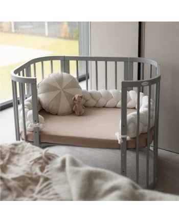 Spannbettlaken aus Baumwolle 93x65 für 5in1 Babybett – Waldin