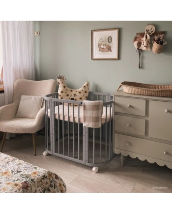 Spannbettlaken aus Baumwolle 93x65 für 5in1 Babybett | Waldin