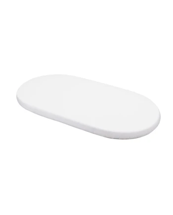 Spannbettlaken aus Baumwolle 123x73 cm – Oval Weiß | WALDIN
