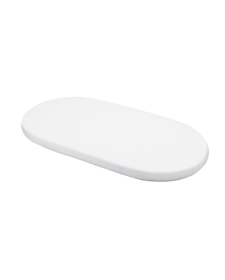Spannbettlaken aus Baumwolle 124x73 cm – Oval Weiß | WALDIN
