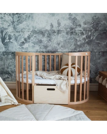 Spannbettlaken aus Baumwolle 123x73 cm – Oval Weiß | WALDIN