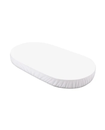 Spannbettlaken aus Baumwolle 123x73 cm – Oval Weiß | WALDIN