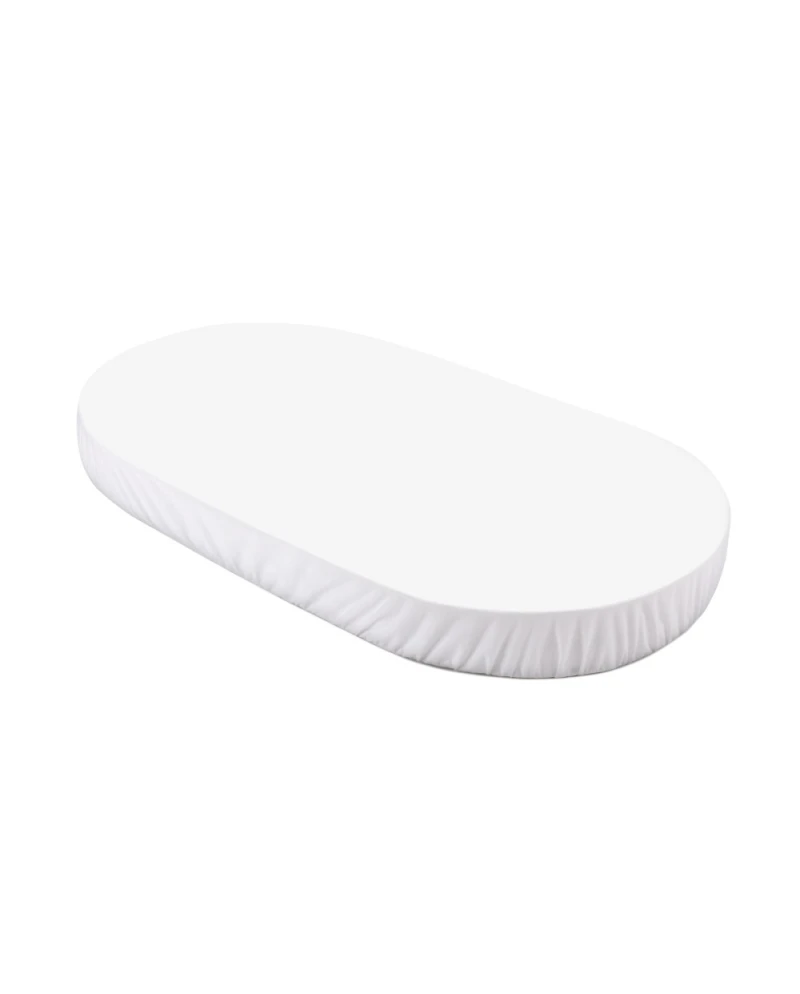 Spannbettlaken aus Baumwolle 123x73 cm – Oval Weiß | WALDIN Spannbettlaken aus Baumwolle 123x73 cm – Oval Weiß | WALDIN