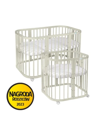 7-in-1-Babybett mit Matratze - Olivgrün