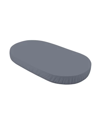Spannbettlaken aus Baumwolle 123x73 cm – Oval Graphit | WALDIN