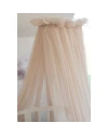 Baldachin aus Tüll in Beige + Baldachin-Gestell