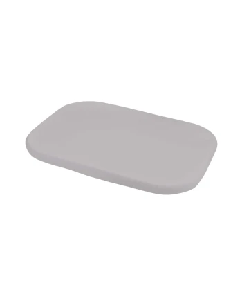 Spannbettlaken aus Baumwolle 93x65 für 5in1 Babybett Grau Waldin