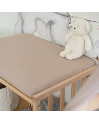 Spannbettlaken für Wickelauflage 70x50 cm – Taupe | Waldin