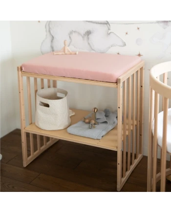 Spannbettlaken für Wickelauflage 70x50 cm – Rose | Waldin