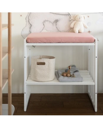 Spannbettlaken für Wickelauflage 70x50 cm – Rose | Waldin