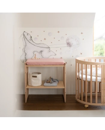 Spannbettlaken für Wickelauflage 70x50 cm – Rose | Waldin