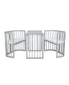 7-in-1-Bettchen mit Matratze Grau | Waldin