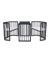 7-in-1 Babybett mit Matratze - Grafit | Waldin