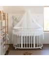 Ovales 7in1 Babybett mit Matratze - Weiß | Waldin®