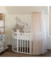 Ovales 7in1 Babybett mit Matratze - Weiß | Waldin®