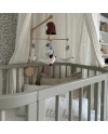 5in1 Babybett mit Matratze und Wiege - olivgrün | Waldin