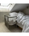 5in1 Babybett mit Matratze und Wiege - olivgrün | Waldin