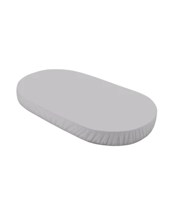 Spannbettlaken aus Baumwolle 123x73 cm – Oval Grau