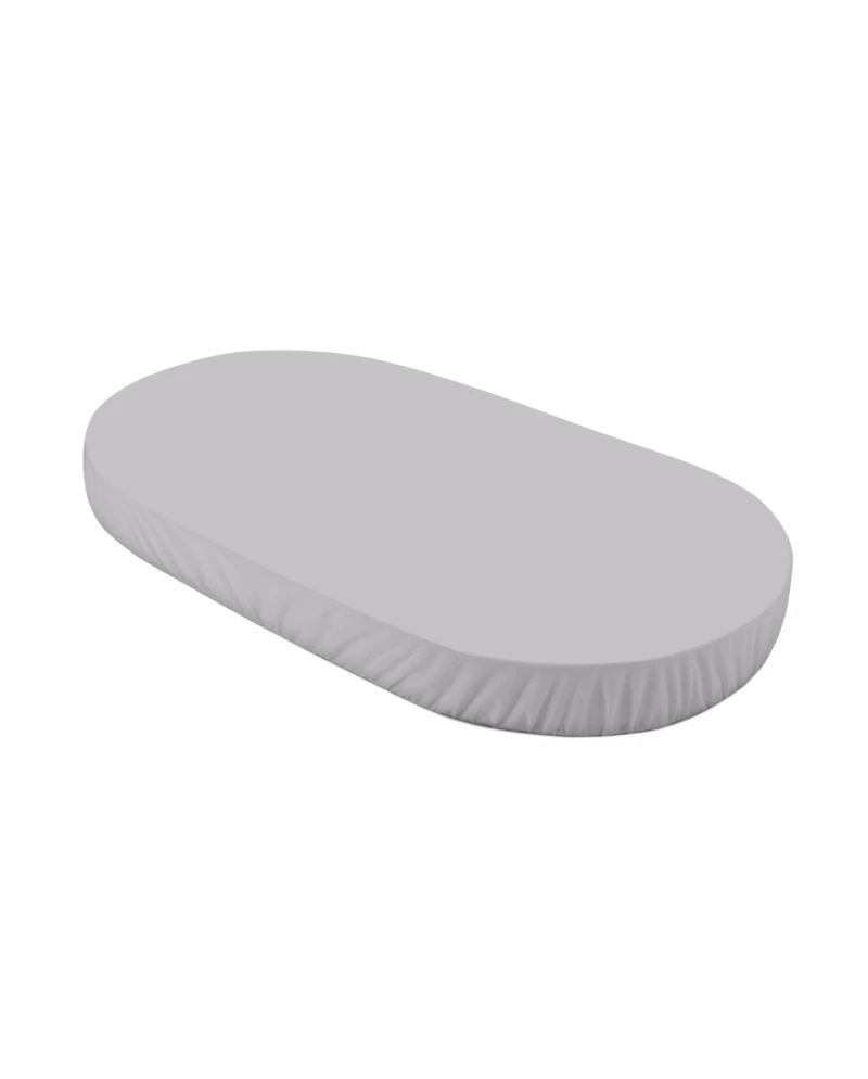 Spannbettlaken aus Baumwolle 123x73 cm – Oval Grau Spannbettlaken aus Baumwolle 123x73 cm – Oval Grau