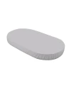 Spannbettlaken aus Baumwolle 123x73 cm – Oval Grau