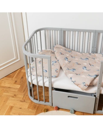 Bambus Kissen mit Füllung 60x40 - Wale | Waldin