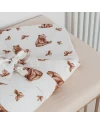 Bambus Decke mit Füllung Bärchen 75x75 + Zusätzliches Band Waldin