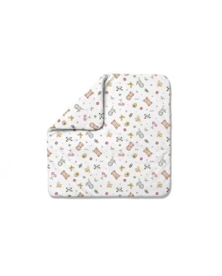 Bambus Decke mit Füllung CandyCute 75x75 + Zusätzliches Band