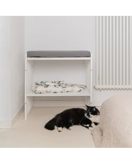 Spannbettlaken für Wickelauflage 70x50 cm – Grau | Waldin