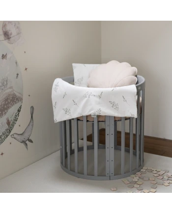 Babyhörnchen 2in1 Decke und Kissen – Grüne Zweige | Waldin