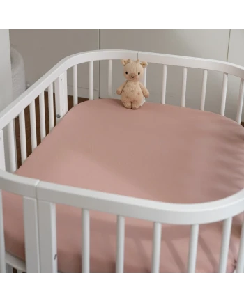 Spannbettlaken aus Baumwolle 93x65 für 5in1 Babybett Rose Waldin