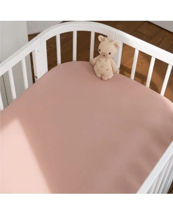 Spannbettlaken aus Baumwolle 93x65 für 5in1 Babybett Rose Waldin