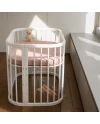 Spannbettlaken aus Baumwolle 93x65 für 5in1 Babybett Rose Waldin