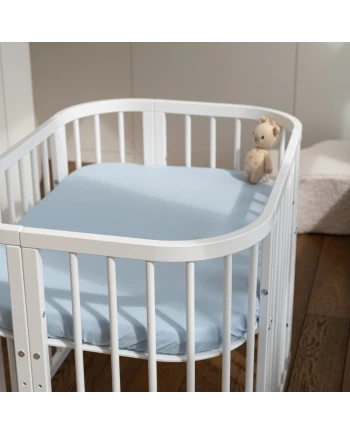 Spannbettlaken aus Baumwolle 93x65 für 5in1 Babybett Waldin
