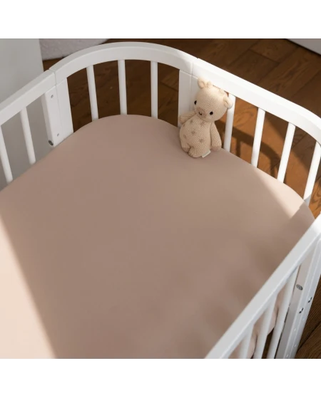 Spannbettlaken aus Baumwolle 93x65 für 5in1 Babybett – Waldin
