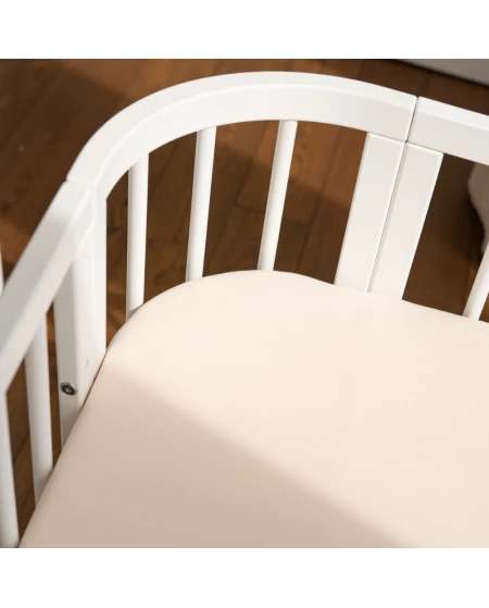 Spannbettlaken aus Baumwolle 93x65 für 5in1 Babybett | Waldin