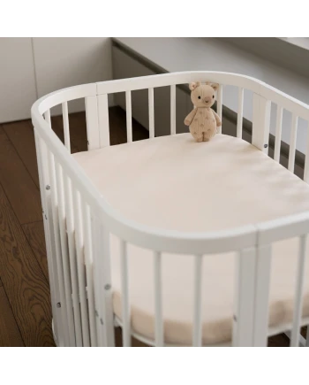 Spannbettlaken aus Baumwolle 93x65 für 5in1 Babybett | Waldin
