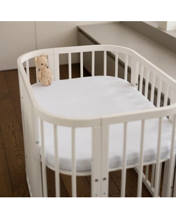 Spannbettlaken aus Baumwolle 93x65 für 5in1 Babybett | Waldin