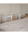 Weißes 5-in-1-Babybett mit Wiege | Waldin