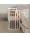 Weißes 5-in-1-Babybett mit Wiege | Waldin