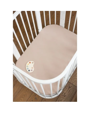 Weißes 5-in-1-Babybett mit Wiege | Waldin